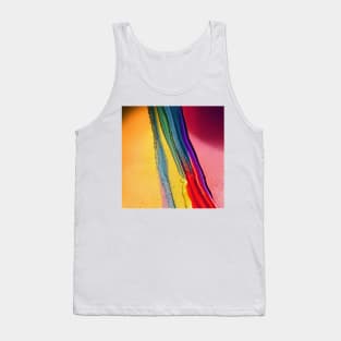 Liquid Colors Flowing Infinitely - Heavy Texture Swirling Thick Wet Paint - Abstract Inspirational Rainbow Drips Tank Top